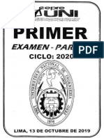 Primer Examen Parcial Cepre UNI 2020 1