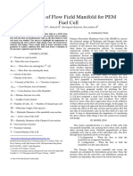 Simulation of flow field manifold for PEM fuel cell
