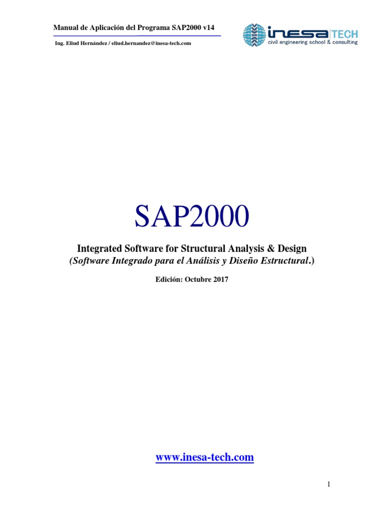 Manual de Aplicación Del SAP2000 (Español) PDF | PDF | Braguero | Software