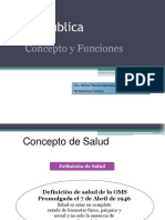 Salud Pública: Concepto y Funciones