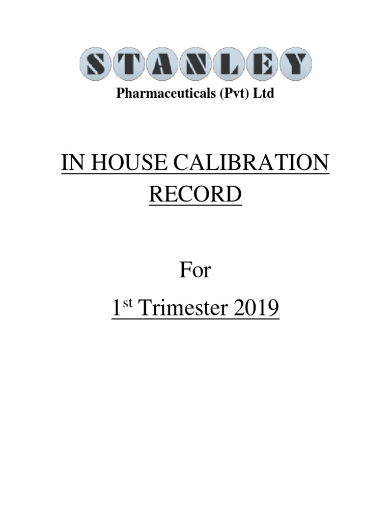 In House Calibration Record PDF