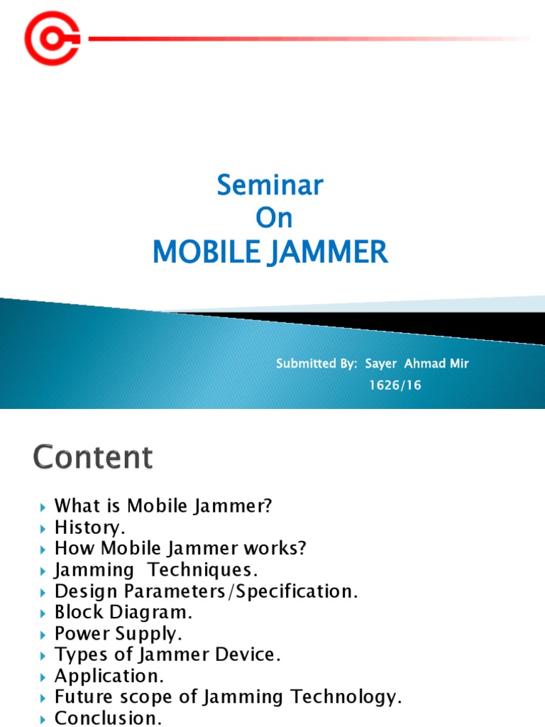 Mobile Jammer Technology Overview | PDF | Mobile Phones ...
