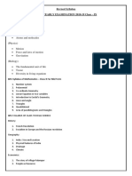 Class IX Mid Term Syllabus PDF
