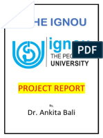 DNHE IGNOU PROJECT REPORT - A STUDY TO CREATE AWARENESS ABOUT THE ROLE OF DIET IN COMMON NUTRITIONAL DEFICIENCY DISORDERS