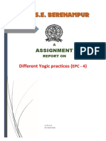Preparing A Report On Different Yogic Practices PDF