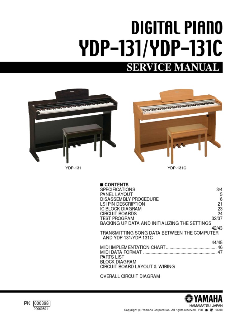 YAMAHA  YDP-131C  2009年製 YAMAHA YDP-131 / YDP-213 [Electronic Keyboard Models & Demo