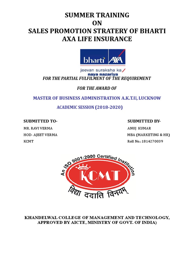 Anuj Compelet Project File | PDF | Insurance | Life Insurance