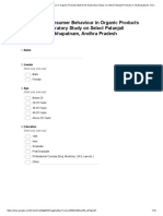 Dynamics of Consumer Behaviour in Organic Products MarketAn Exploratory Study on Select Patanjali Products in Visakhapatnam, Andhra Pradesh - Google Forms