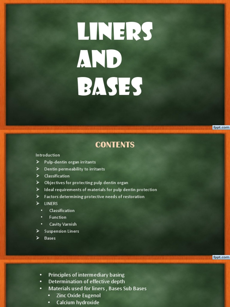 Liners & Bases Hafsa PDF Dental Composite Materials