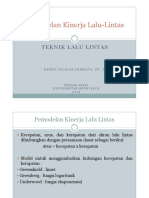 TLL - PEMODELAN KINERJA LALIN - 2019 Oke - PDF