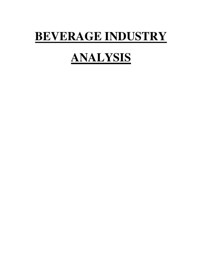 Beverage Industry Analysis PDF Working Capital Pepsi Co