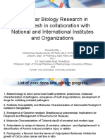 Molecular Biology Research in Bangladesh in Collaboration With National and International Institutes and Organizations