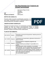 Plan de Tratamiento para Paciente Con Trastorno de Ansiedad Generalizada