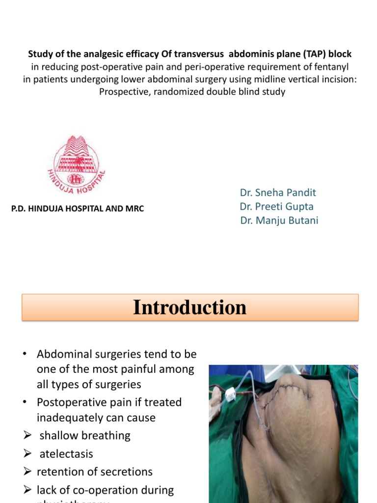 TAP Block PDF Anesthesia Analgesic