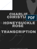 Charlie Christian Honeysuckle Rose Transcription