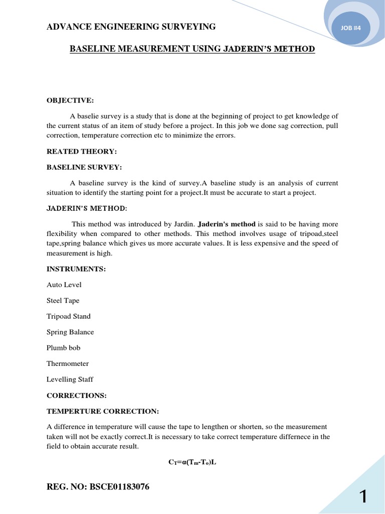 Baseline Measurement Techniques in Surveying | PDF | Surveying | Young ...