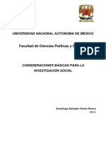 Consideraciones Básicas para La Investigación Social