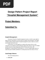 Design Patterns Report On Hospital Management