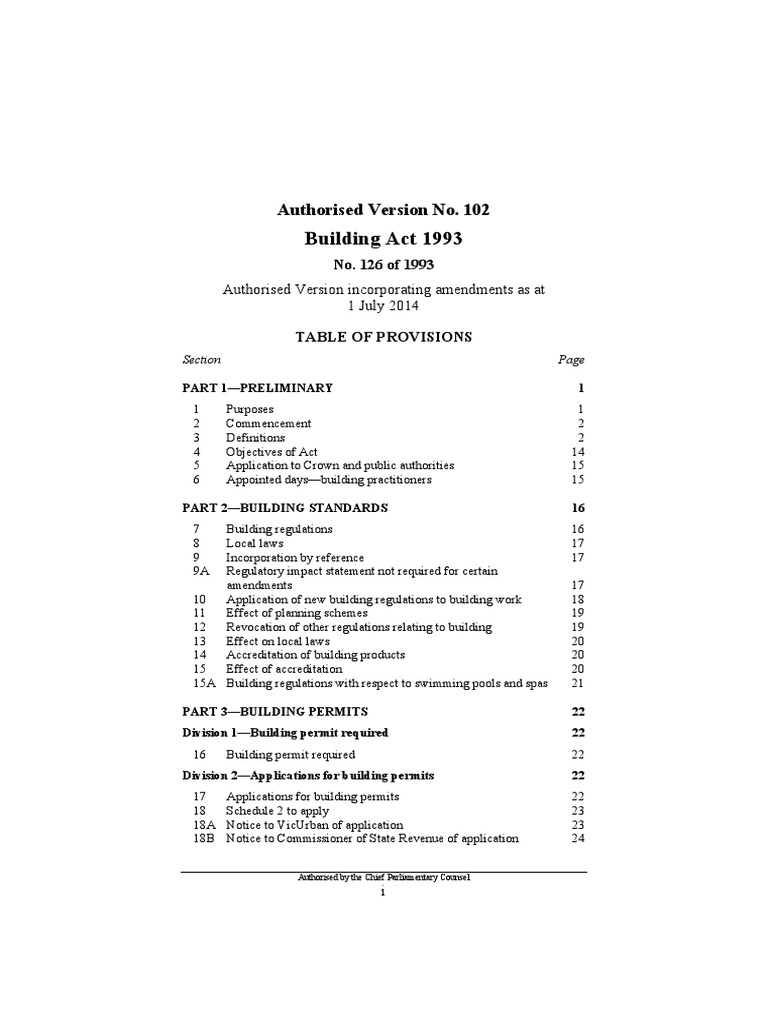 Building Act 1993 | PDF | Plumbing | Search Warrant