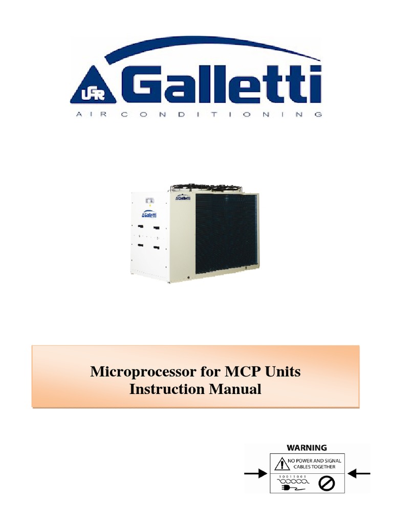 Microprocessor For MCP Units Instruction Manual PDF Download Free PDF