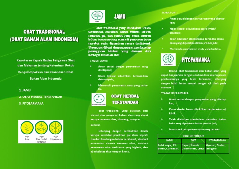 Brosur Obat Herbal Pkl Apotek