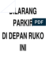 Dilarang Parkir