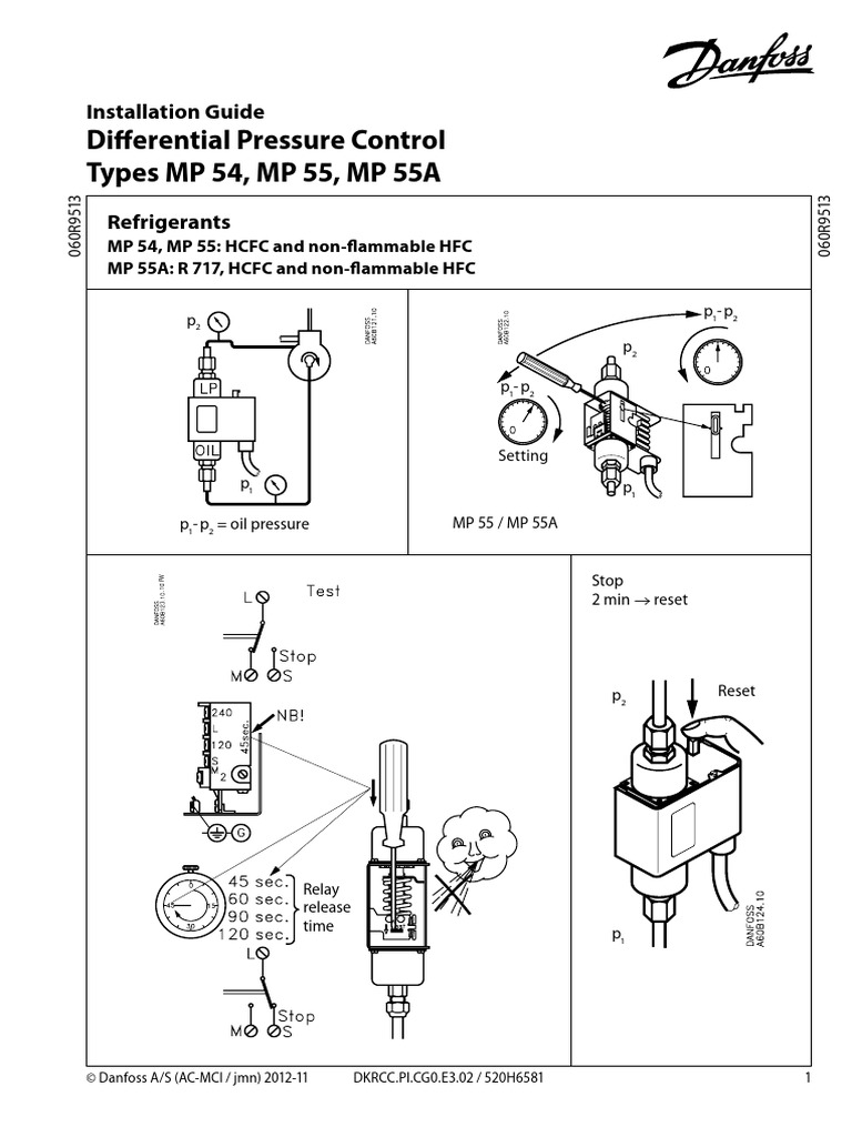 Differential Oil Pressure Danfoss Install Instructions PDF PDF