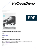 Letter To A Child Never Born by Oriana Fallaci OverDrive (Rakuten OverDrive) - Ebooks, Audiobooks and Videos For Libraries