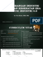 Perkembangan Industri Pelayanan Kesehatan Era Revolusi Industri 4.0