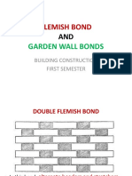 Flemish Bond and Garden Wall Bonds