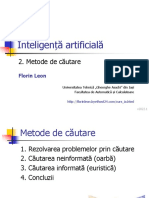 Inteligenta Artificiala: Metode de Cautare