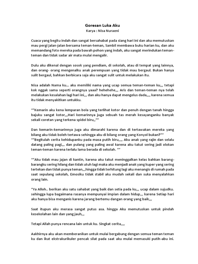 Goresan Luka Aku Nisa Pdf
