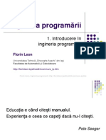 Ingineria Programarii: Introducere