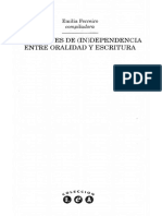 Ferreiro Emilia - Relaciones de (In) Dependencia Entre Oralidad Y Escritura PDF