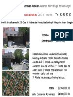 Remate Judicial Av de Las Fuentes 230 - 10 Casa en Condominio Pedregal de San Angel