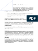 Analysis of Private School Teacher Survey PDF