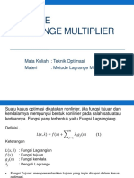 Slide - Metode Lagrange Multiplier