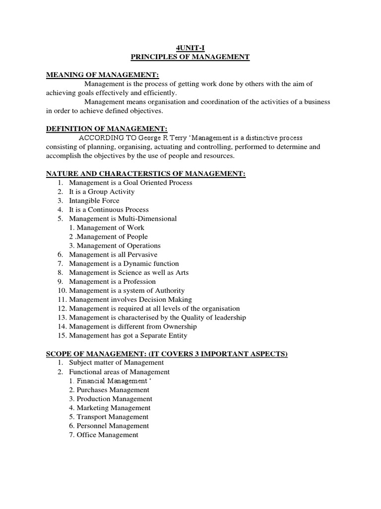 George R. Terry's Management Definition | PDF | Recruitment | Decision ...