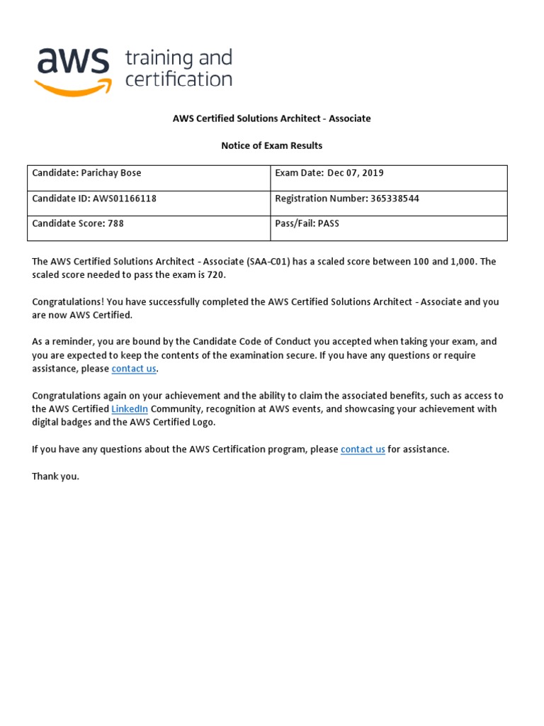 AWS Certified Solutions Architect - Associate | PDF | Test (Assessment ...