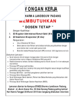 Lowongan DOSEN - MARS PDF