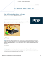 List of Robotics Simulation Softwares - Ruijiao Li