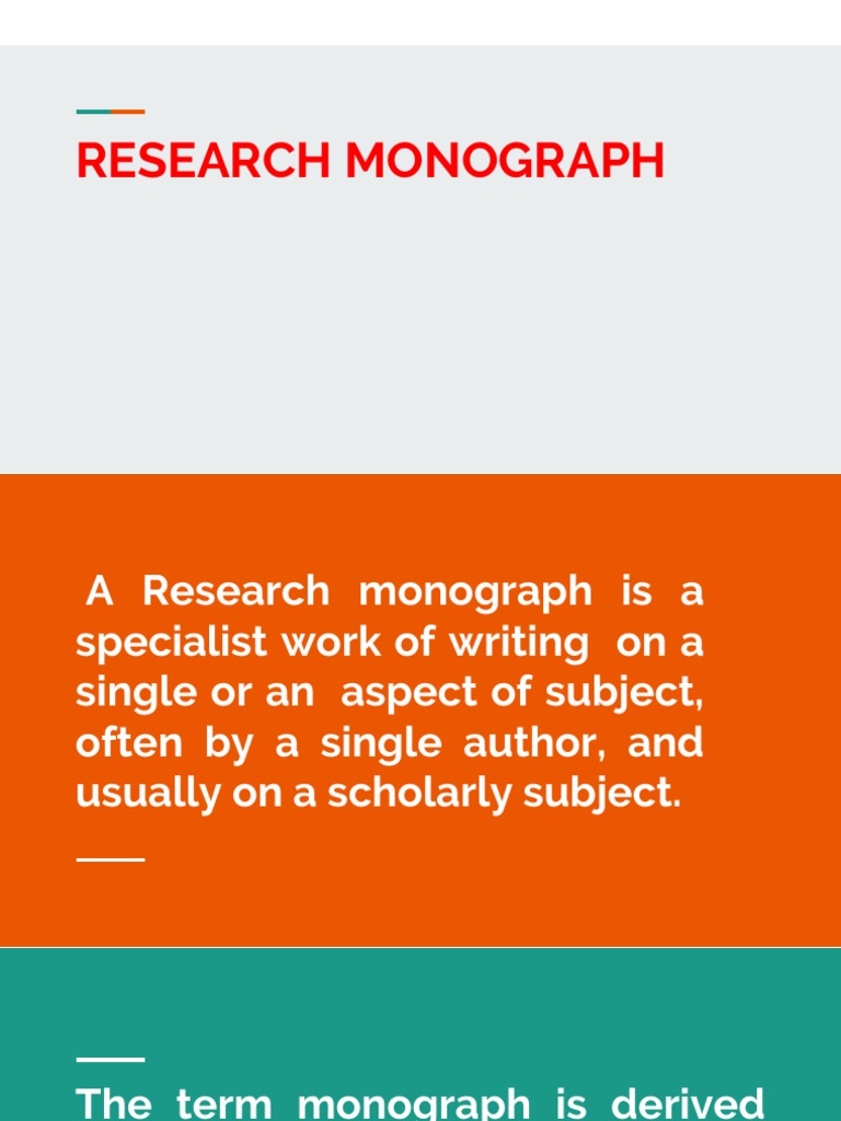 Understanding Research Monographs | PDF