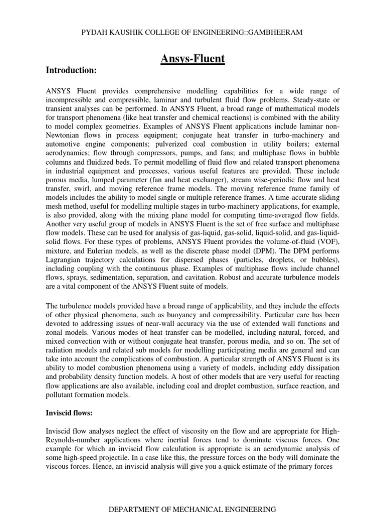 Ansys Fluent Lab Manual for CFD | PDF | Thermal Conduction | Heat Transfer