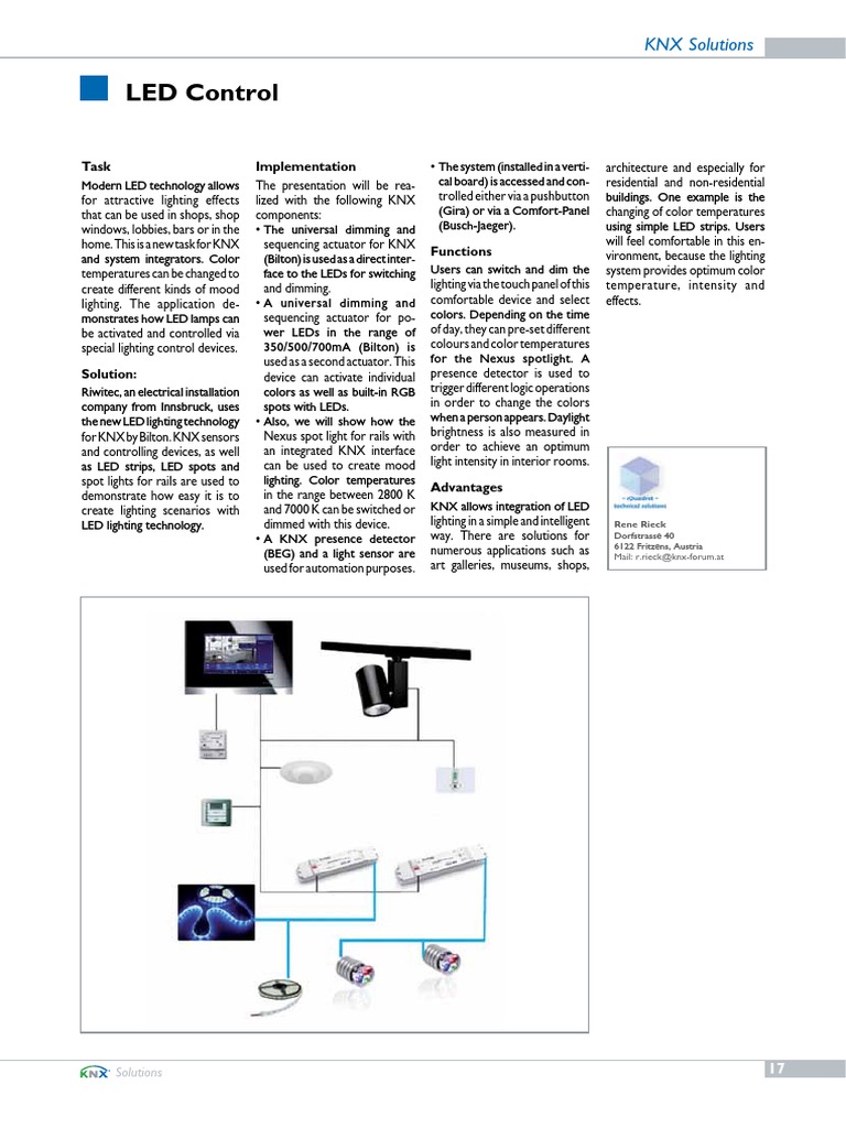 KNX LED Lighting Control Solutions | PDF | Light Emitting Diode | Lighting