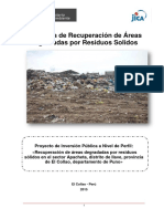 «Recuperación de áreas degradadas por residuos sólidos en el sector Apacheta, distrito de Ilave, provincia de El Collao, departamento de Puno»