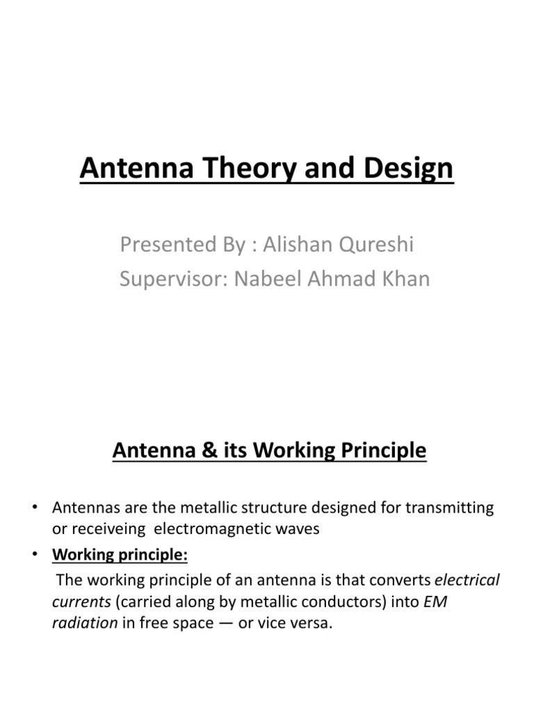 Antenna Theory & Design PDF Antenna (Radio) Radiation