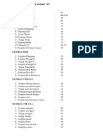 Daftar Ukuran Standar