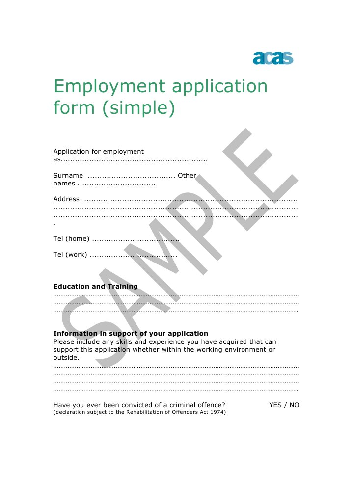 E2 Employment App FM Simple 1 1 1 | PDF