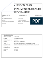 A Lesson Plan On National Mental Health Programme
