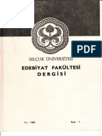 Selçuk Ün. Edebiyat Fak. Dergisi 1981 PDF